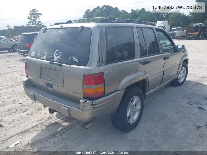 1998 Jeep Grand Cherokee Limited VIN: 1J4GZ88Z7WC235373 Lot: 40505937