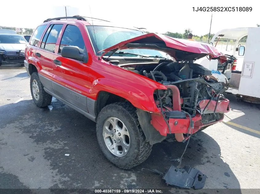 1999 Jeep Grand Cherokee Laredo VIN: 1J4G258S2XC518089 Lot: 40387159