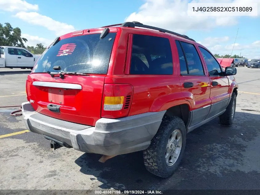 1999 Jeep Grand Cherokee Laredo VIN: 1J4G258S2XC518089 Lot: 40387159