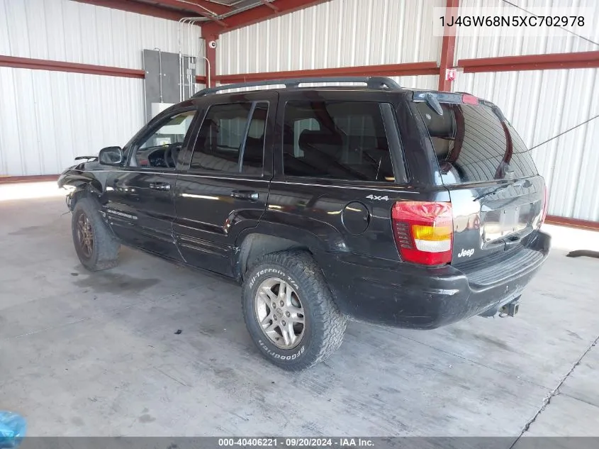 1J4GW68N5XC702978 1999 Jeep Grand Cherokee Limited