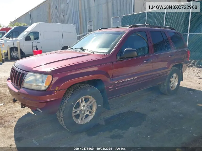 1999 Jeep Grand Cherokee Limited VIN: 1J4GW68N3XC722968 Lot: 40478660