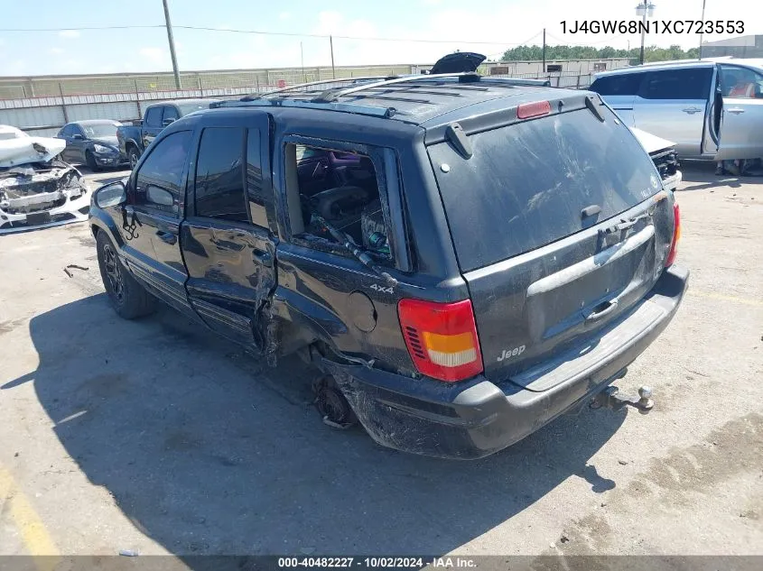 1999 Jeep Grand Cherokee Limited VIN: 1J4GW68N1XC723553 Lot: 40482227