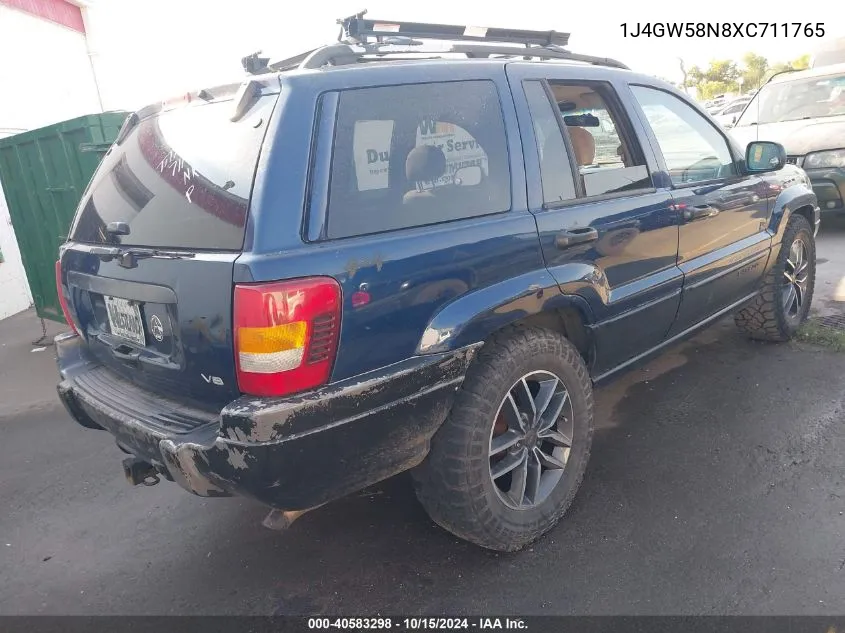 1999 Jeep Grand Cherokee Laredo VIN: 1J4GW58N8XC711765 Lot: 40583298