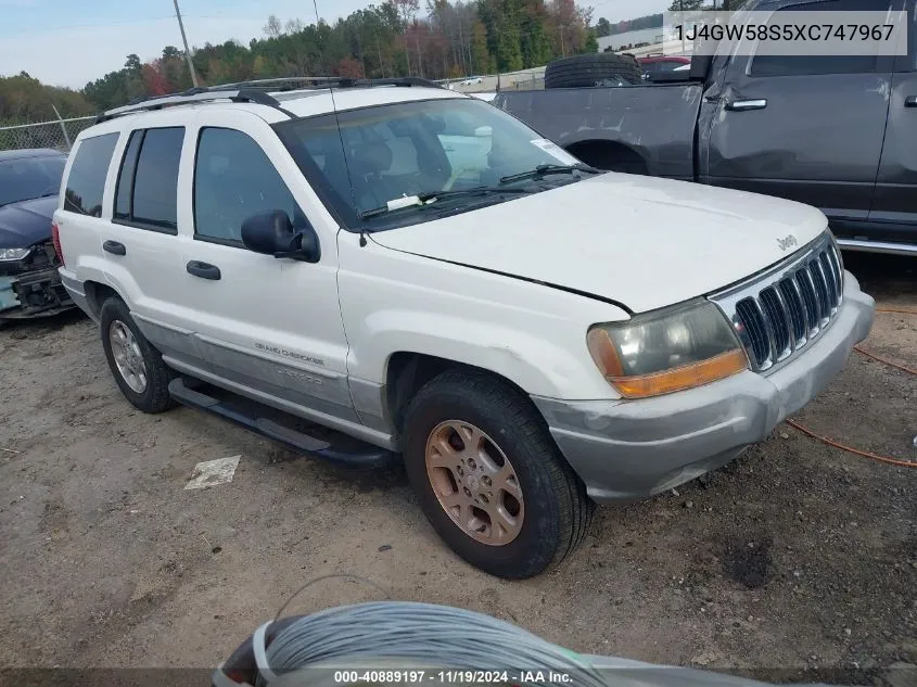 1999 Jeep Grand Cherokee Laredo VIN: 1J4GW58S5XC747967 Lot: 40889197