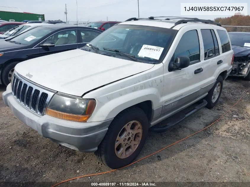 1999 Jeep Grand Cherokee Laredo VIN: 1J4GW58S5XC747967 Lot: 40889197