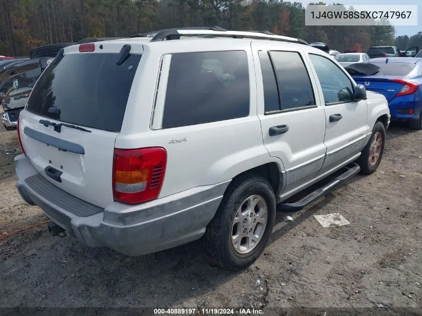 1999 Jeep Grand Cherokee Laredo VIN: 1J4GW58S5XC747967 Lot: 40889197