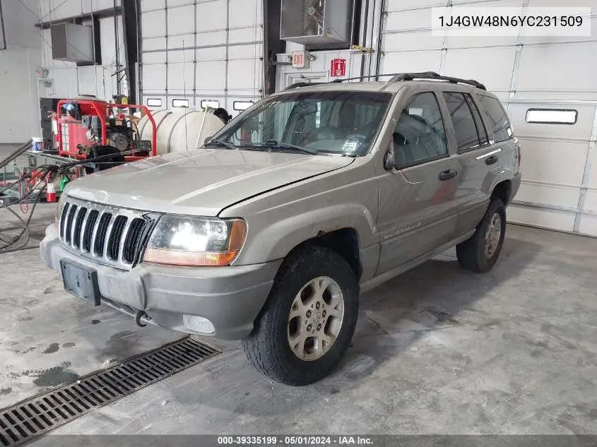 2000 Jeep Grand Cherokee Laredo VIN: 1J4GW48N6YC231509 Lot: 39335199