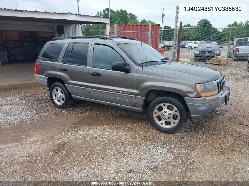 2000 Jeep Grand Cherokee Laredo VIN: 1J4G248S1YC385630 Lot: 39637855