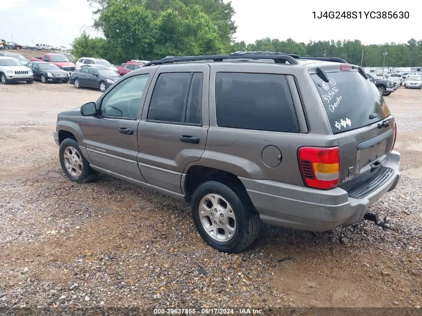 2000 Jeep Grand Cherokee Laredo VIN: 1J4G248S1YC385630 Lot: 39637855