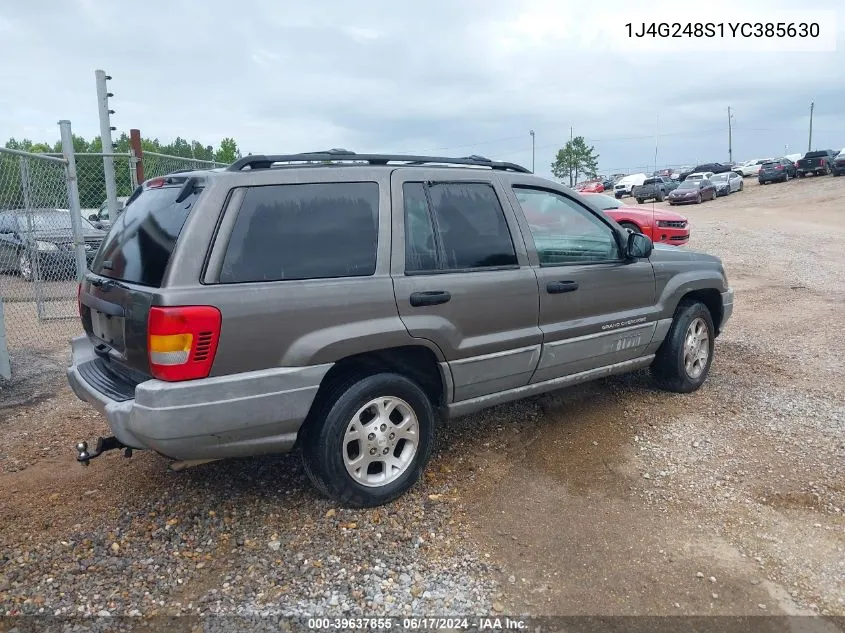 2000 Jeep Grand Cherokee Laredo VIN: 1J4G248S1YC385630 Lot: 39637855