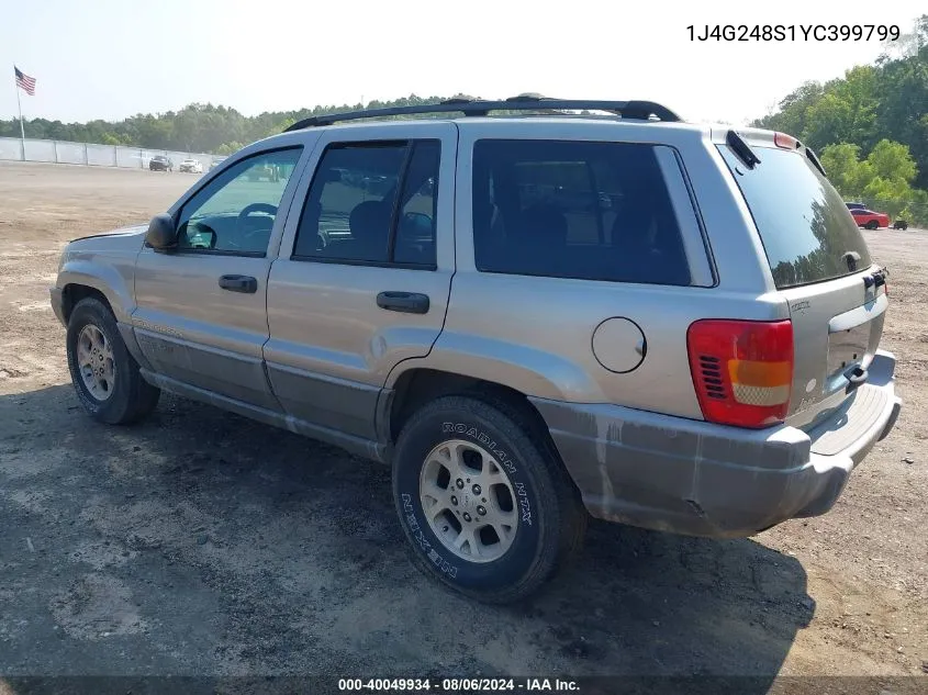 2000 Jeep Grand Cherokee Laredo VIN: 1J4G248S1YC399799 Lot: 40049934