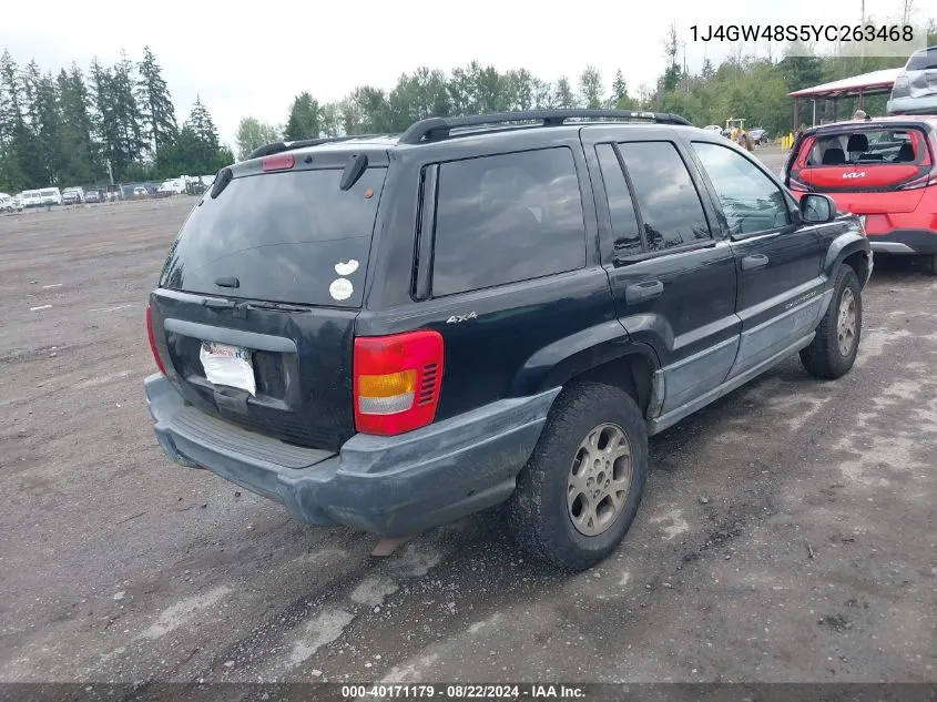 2000 Jeep Grand Cherokee Laredo VIN: 1J4GW48S5YC263468 Lot: 40171179