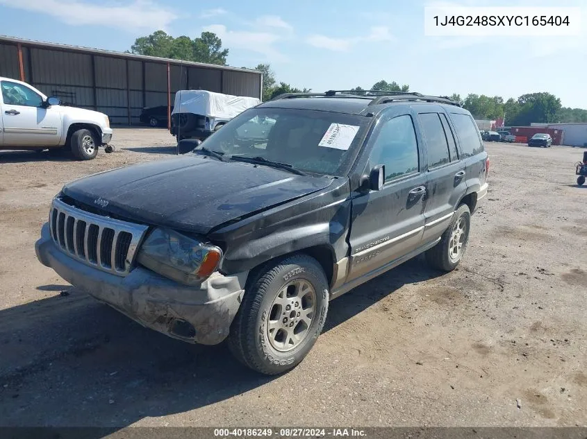 2000 Jeep Grand Cherokee Laredo VIN: 1J4G248SXYC165404 Lot: 40186249