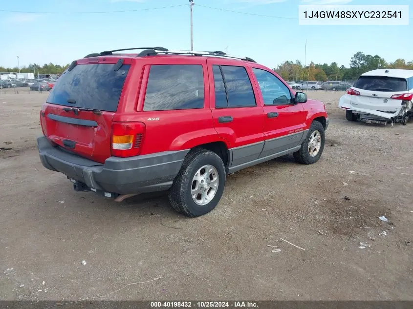 2000 Jeep Grand Cherokee Laredo VIN: 1J4GW48SXYC232541 Lot: 40198432