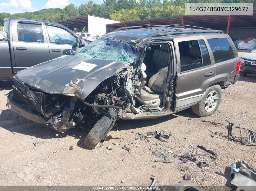 2000 Jeep Grand Cherokee Laredo VIN: 1J4G248S0YC329677 Lot: 40228039