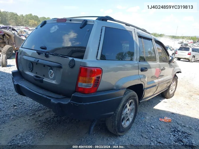 2000 Jeep Grand Cherokee Laredo VIN: 1J4G248S9YC319813 Lot: 40410300