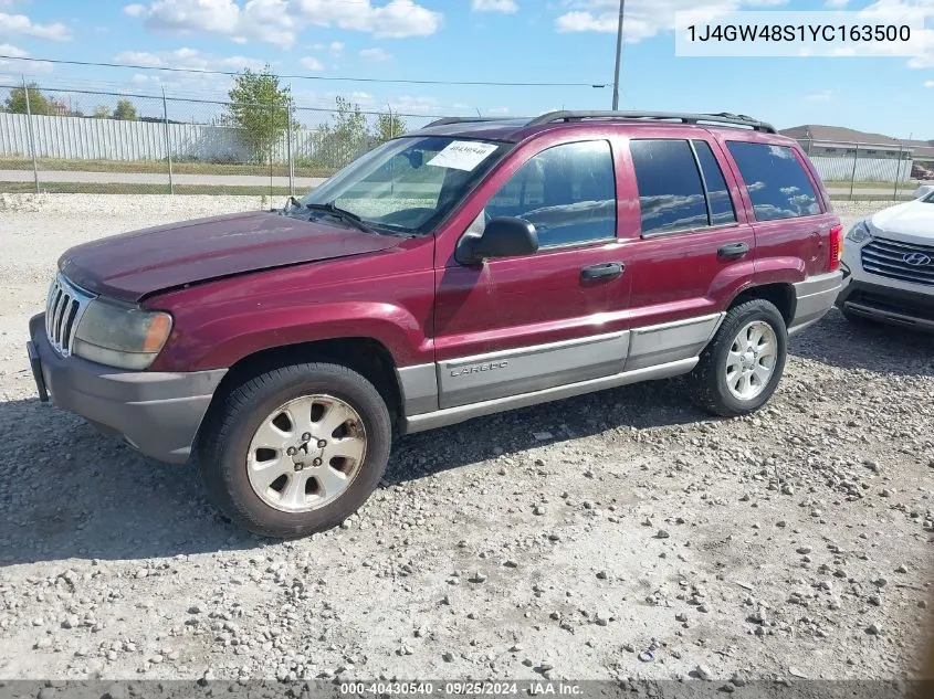 2000 Jeep Grand Cherokee Laredo VIN: 1J4GW48S1YC163500 Lot: 40430540