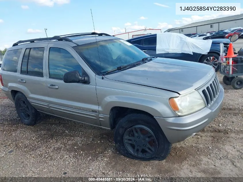 2000 Jeep Grand Cherokee Limited VIN: 1J4G258S4YC283390 Lot: 40445581