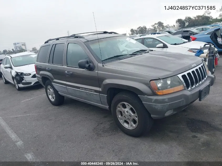 2000 Jeep Grand Cherokee Laredo VIN: 1J4G248S7YC371585 Lot: 40448245