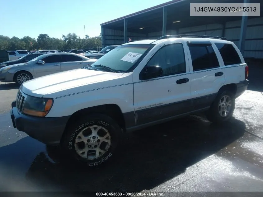 2000 Jeep Grand Cherokee Laredo VIN: 1J4GW48S0YC415513 Lot: 40453583