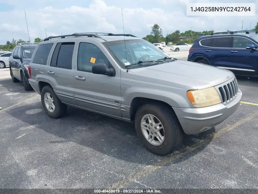 2000 Jeep Grand Cherokee Limited VIN: 1J4G258N9YC242764 Lot: 40458019