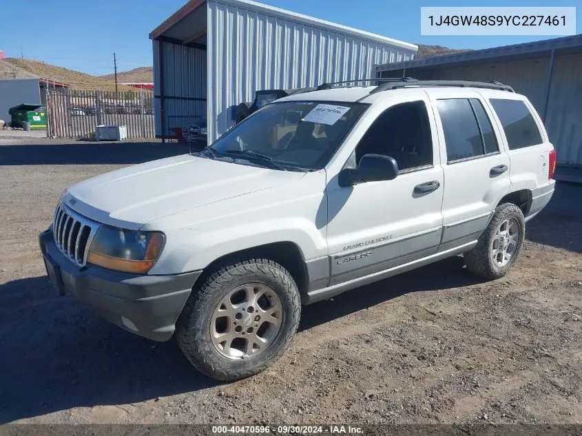 2000 Jeep Grand Cherokee Laredo VIN: 1J4GW48S9YC227461 Lot: 40470596