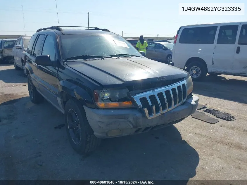 2000 Jeep Grand Cherokee Laredo VIN: 1J4GW48S2YC323335 Lot: 40601648