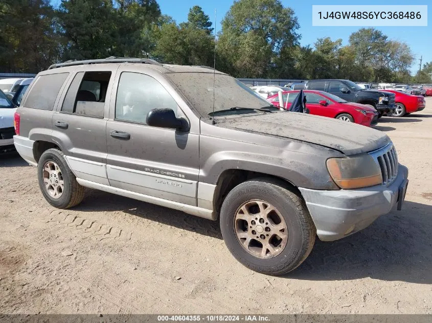 2000 Jeep Grand Cherokee Laredo VIN: 1J4GW48S6YC368486 Lot: 40604355