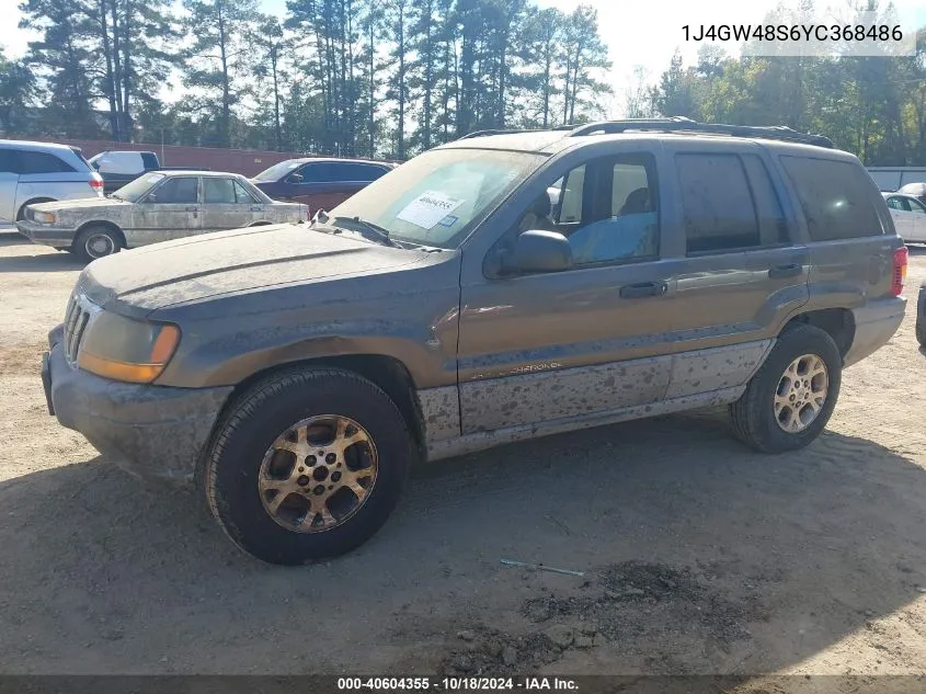 2000 Jeep Grand Cherokee Laredo VIN: 1J4GW48S6YC368486 Lot: 40604355