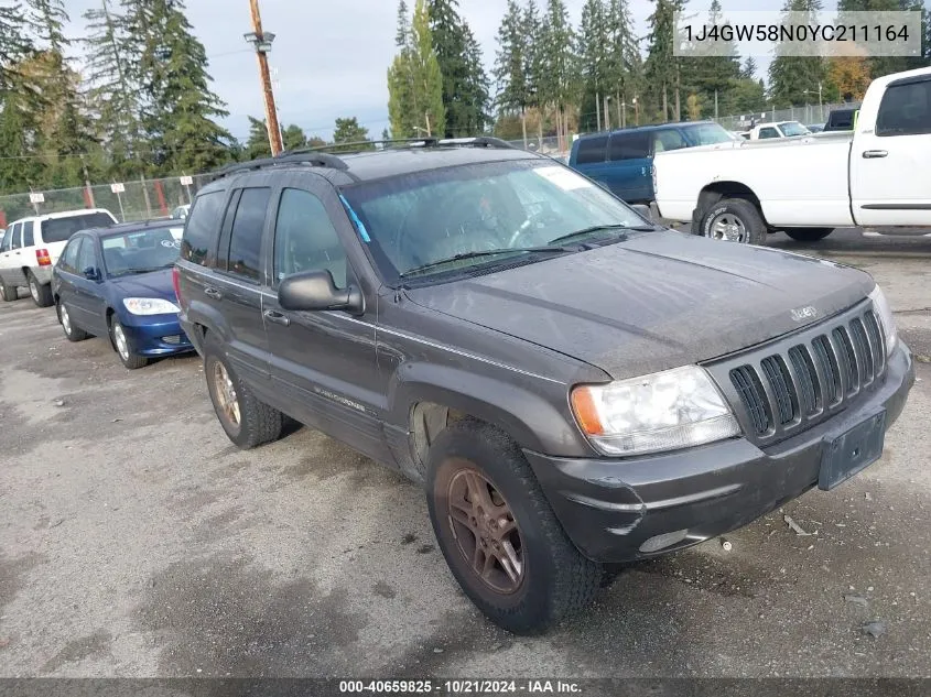 2000 Jeep Grand Cherokee Limited VIN: 1J4GW58N0YC211164 Lot: 40659825