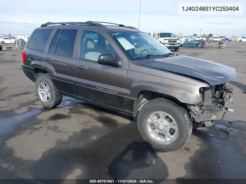 2000 Jeep Grand Cherokee Laredo VIN: 1J4G248S1YC253404 Lot: 40761941