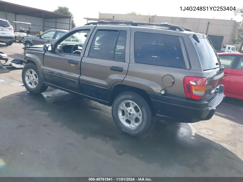 2000 Jeep Grand Cherokee Laredo VIN: 1J4G248S1YC253404 Lot: 40761941