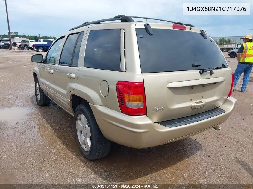 2001 Jeep Grand Cherokee Limited VIN: 1J4GX58N91C717076 Lot: 39751159