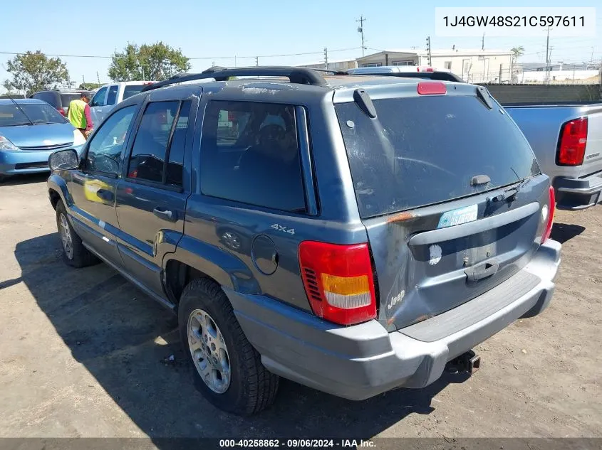 2001 Jeep Grand Cherokee Laredo VIN: 1J4GW48S21C597611 Lot: 40258862