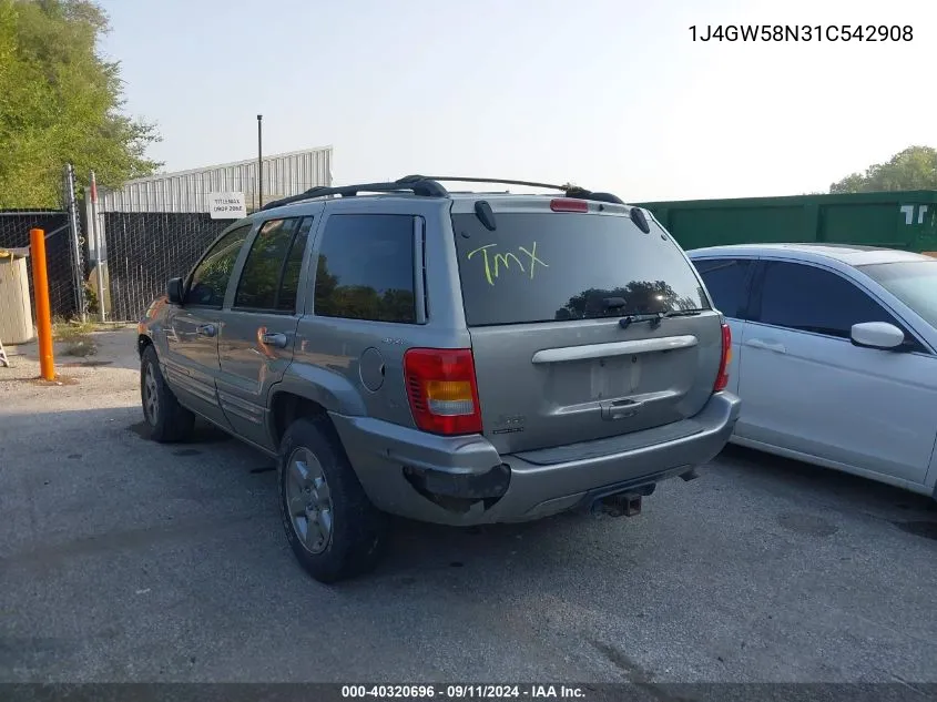 2001 Jeep Grand Cherokee Limited VIN: 1J4GW58N31C542908 Lot: 40320696