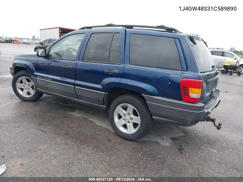 2001 Jeep Grand Cherokee Laredo VIN: 1J4GW48S31C589890 Lot: 40337120