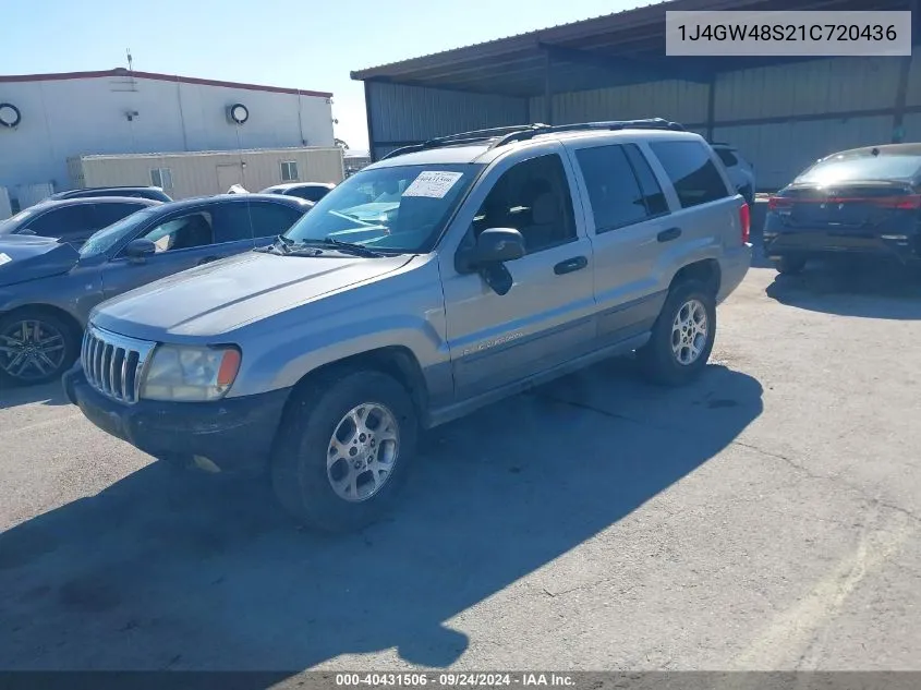 2001 Jeep Grand Cherokee Laredo VIN: 1J4GW48S21C720436 Lot: 40431506