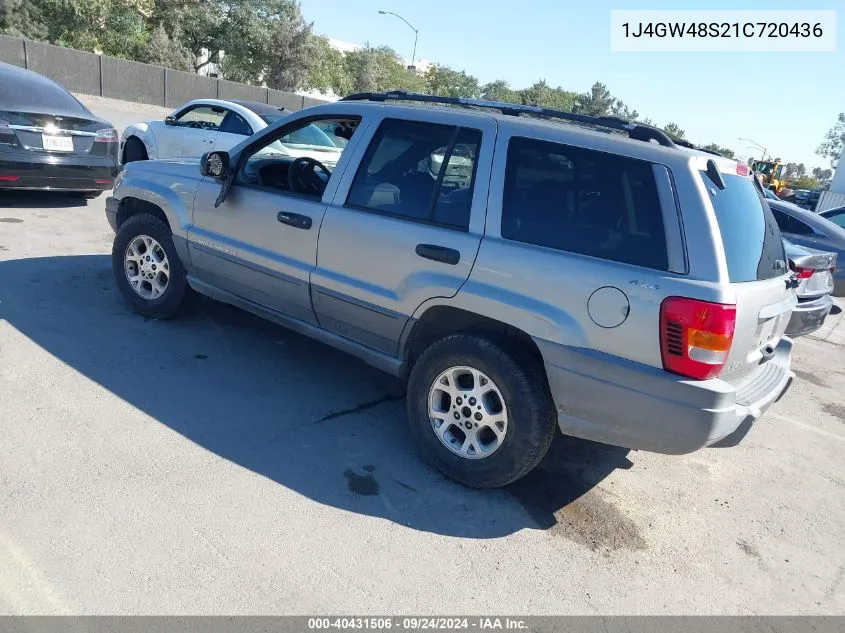 2001 Jeep Grand Cherokee Laredo VIN: 1J4GW48S21C720436 Lot: 40431506