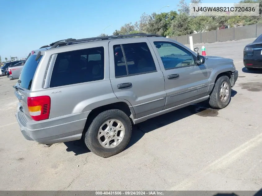 2001 Jeep Grand Cherokee Laredo VIN: 1J4GW48S21C720436 Lot: 40431506