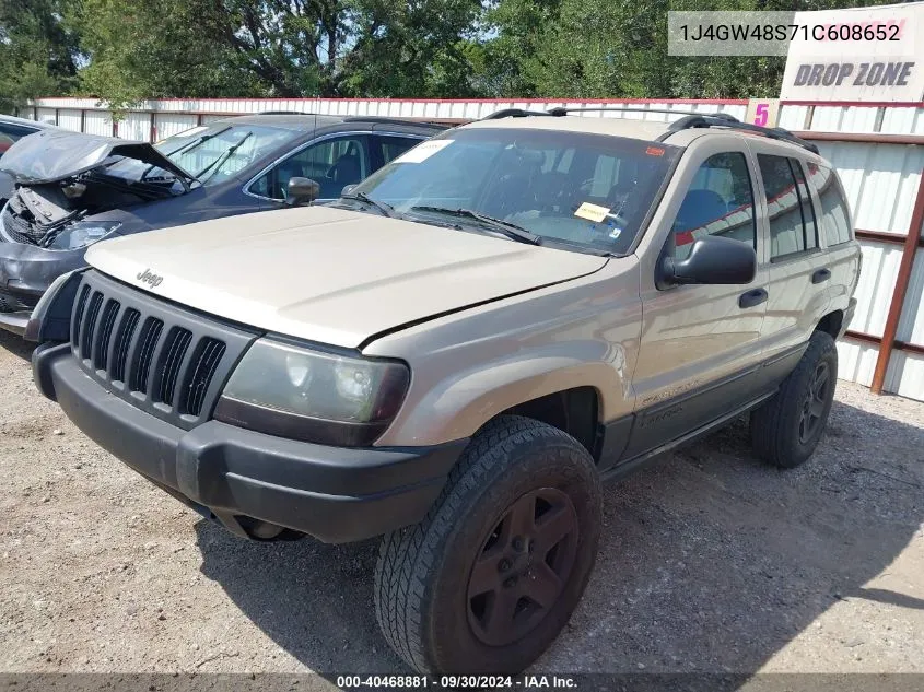 1J4GW48S71C608652 2001 Jeep Grand Cherokee Laredo