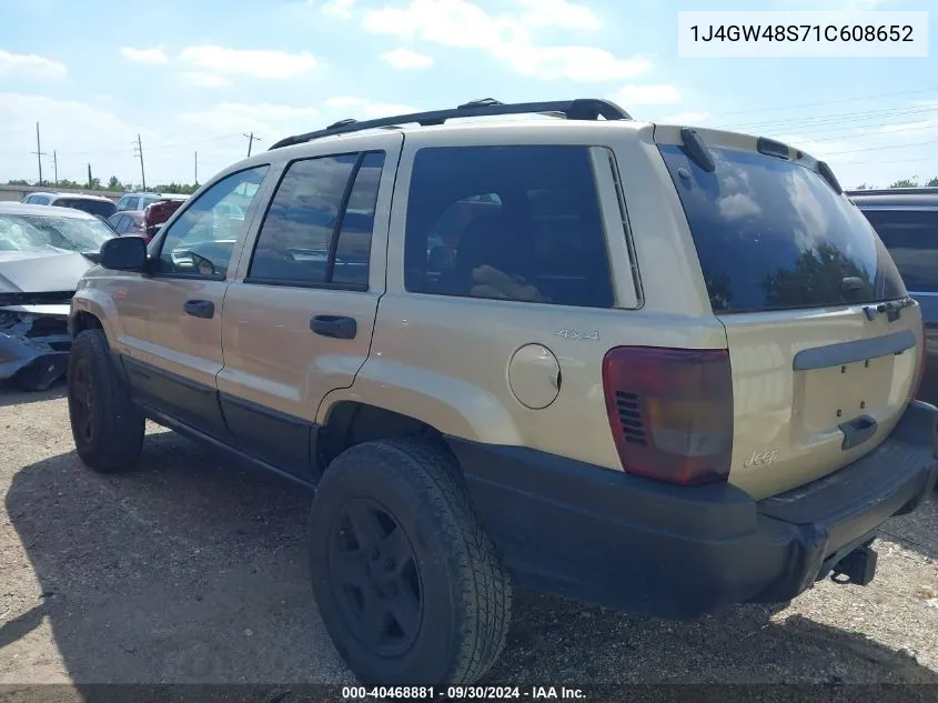 2001 Jeep Grand Cherokee Laredo VIN: 1J4GW48S71C608652 Lot: 40468881