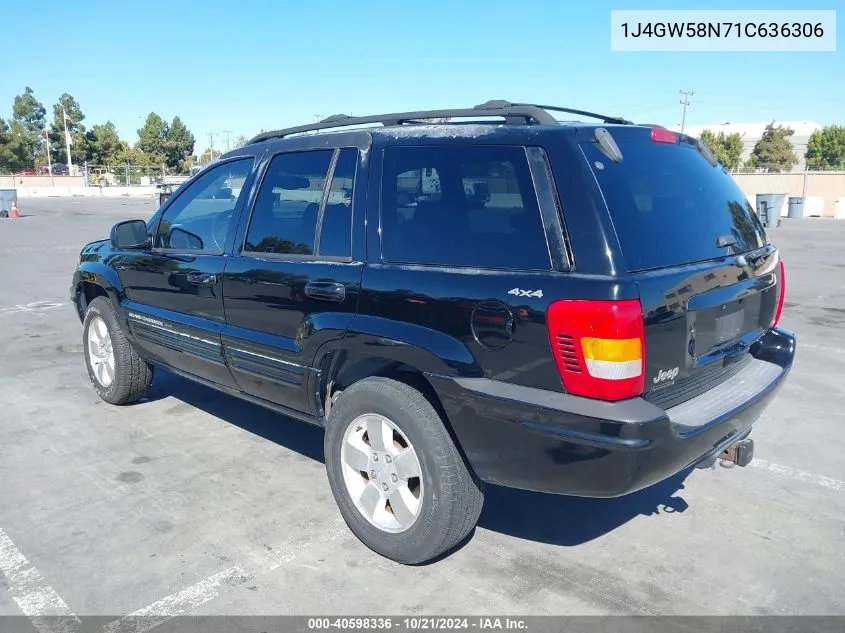 2001 Jeep Grand Cherokee Limited VIN: 1J4GW58N71C636306 Lot: 40598336