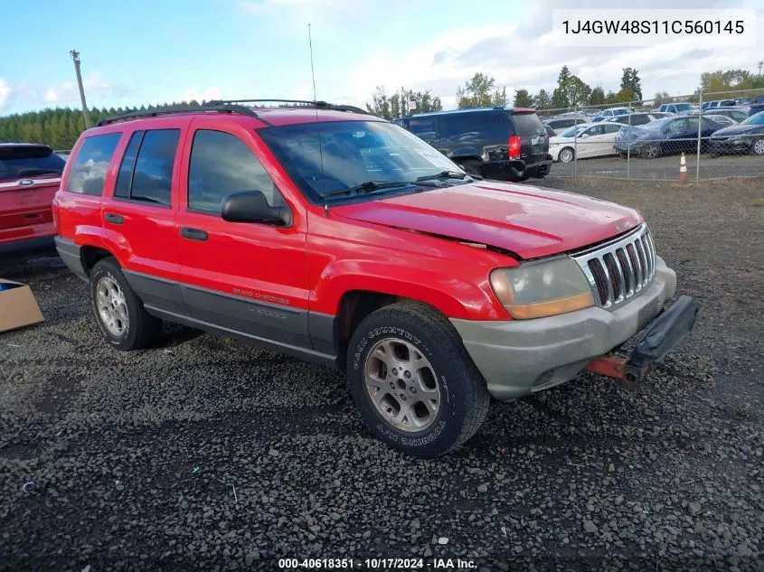 1J4GW48S11C560145 2001 Jeep Grand Cherokee Laredo