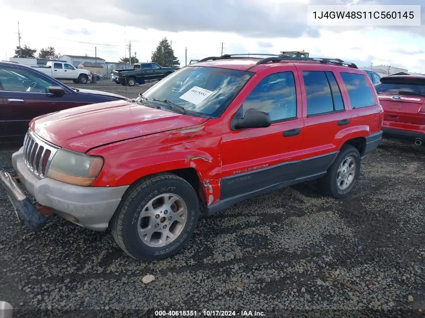 2001 Jeep Grand Cherokee Laredo VIN: 1J4GW48S11C560145 Lot: 40618351