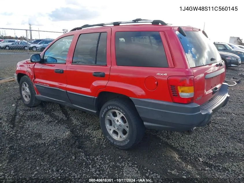 2001 Jeep Grand Cherokee Laredo VIN: 1J4GW48S11C560145 Lot: 40618351