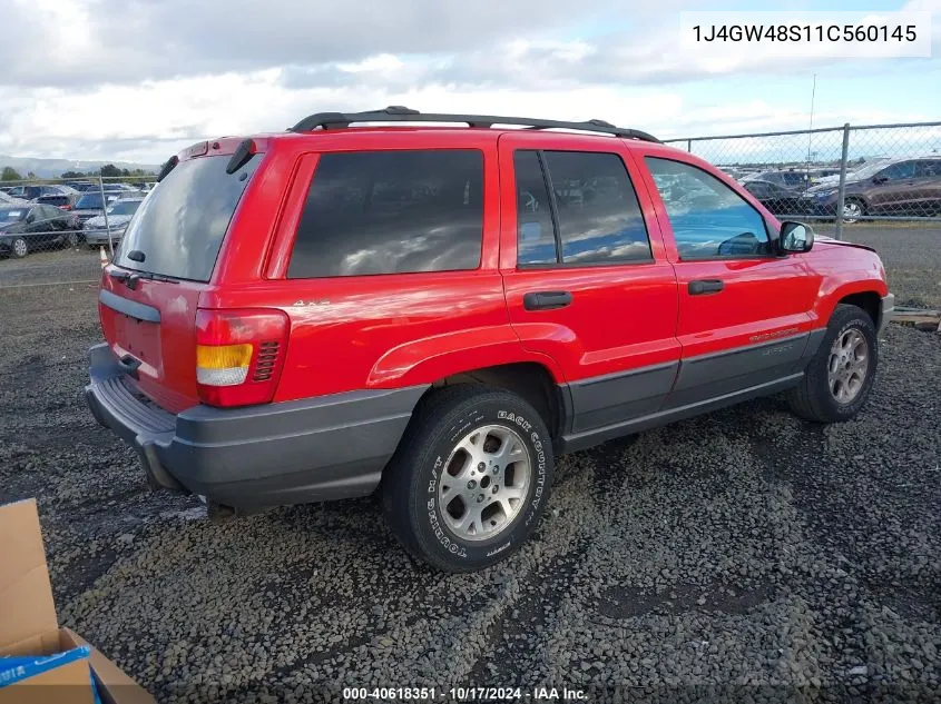 2001 Jeep Grand Cherokee Laredo VIN: 1J4GW48S11C560145 Lot: 40618351