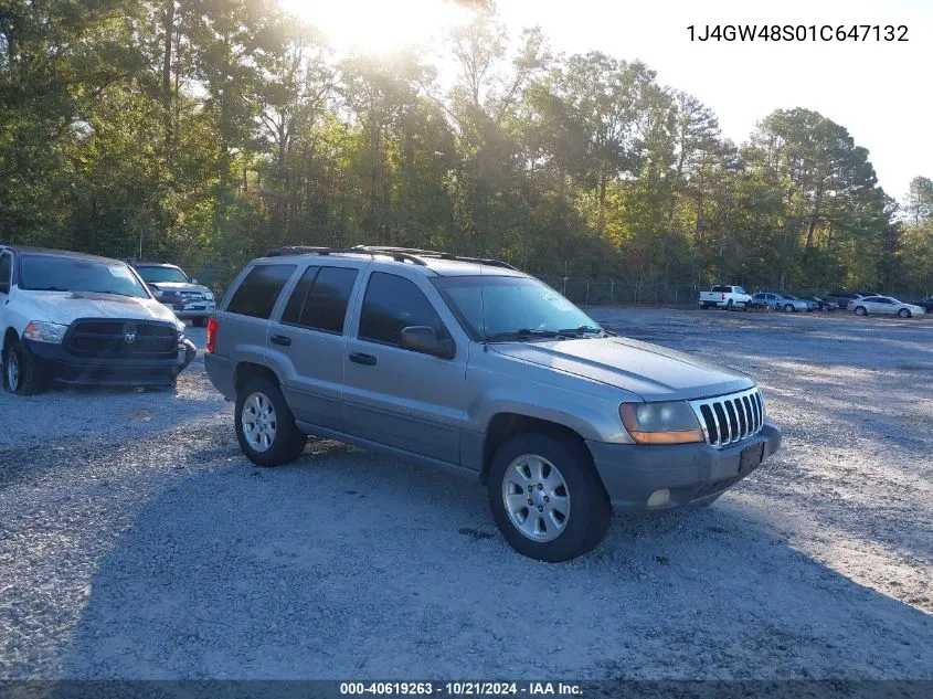 2001 Jeep Grand Cherokee Laredo VIN: 1J4GW48S01C647132 Lot: 40619263