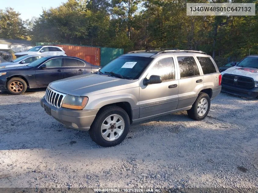 2001 Jeep Grand Cherokee Laredo VIN: 1J4GW48S01C647132 Lot: 40619263