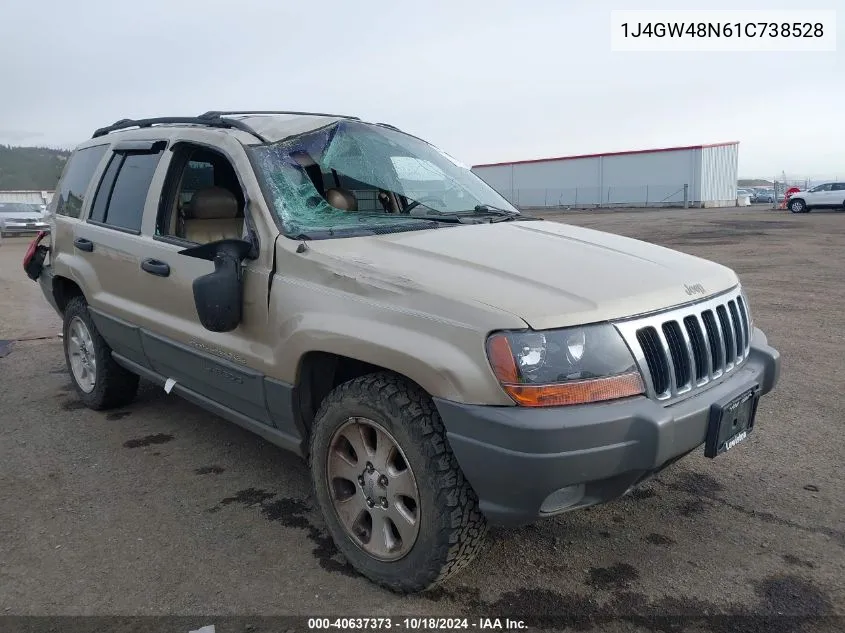 1J4GW48N61C738528 2001 Jeep Grand Cherokee Laredo