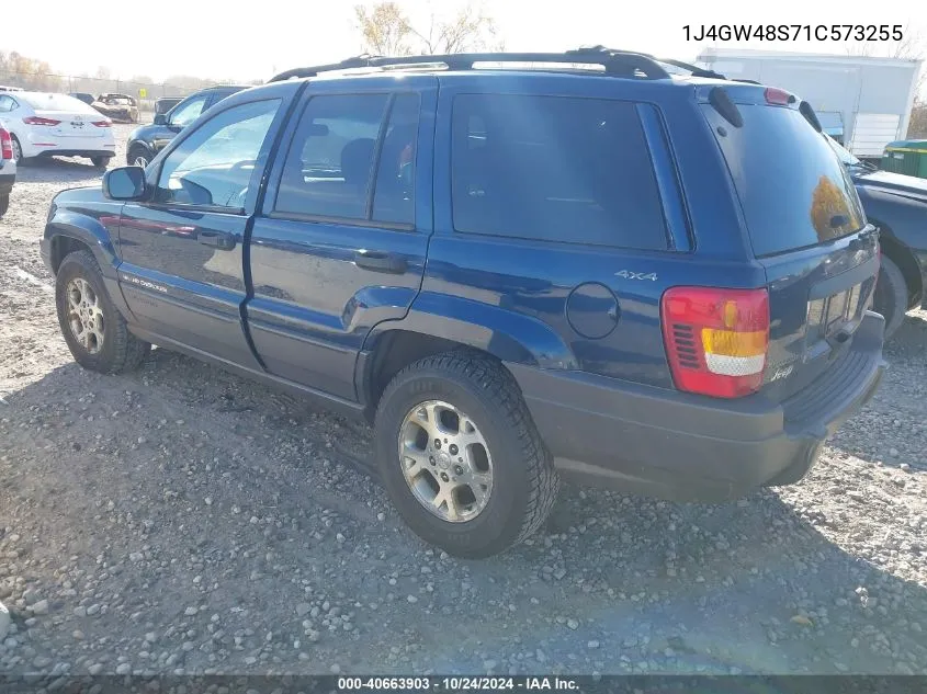 2001 Jeep Grand Cherokee Laredo VIN: 1J4GW48S71C573255 Lot: 40663903